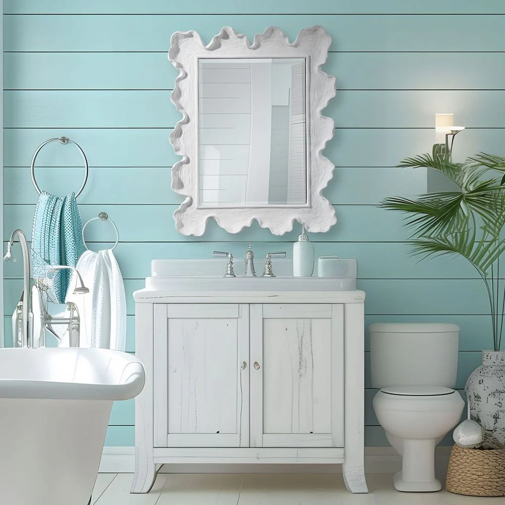 Uttermost Sea Coral Matte White Mirror