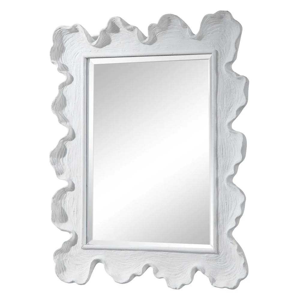 Uttermost Sea Coral Matte White Mirror - Image 8