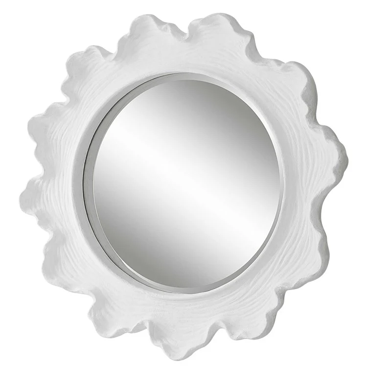 Uttermost Sea Coral White Round Mirror - Image 6