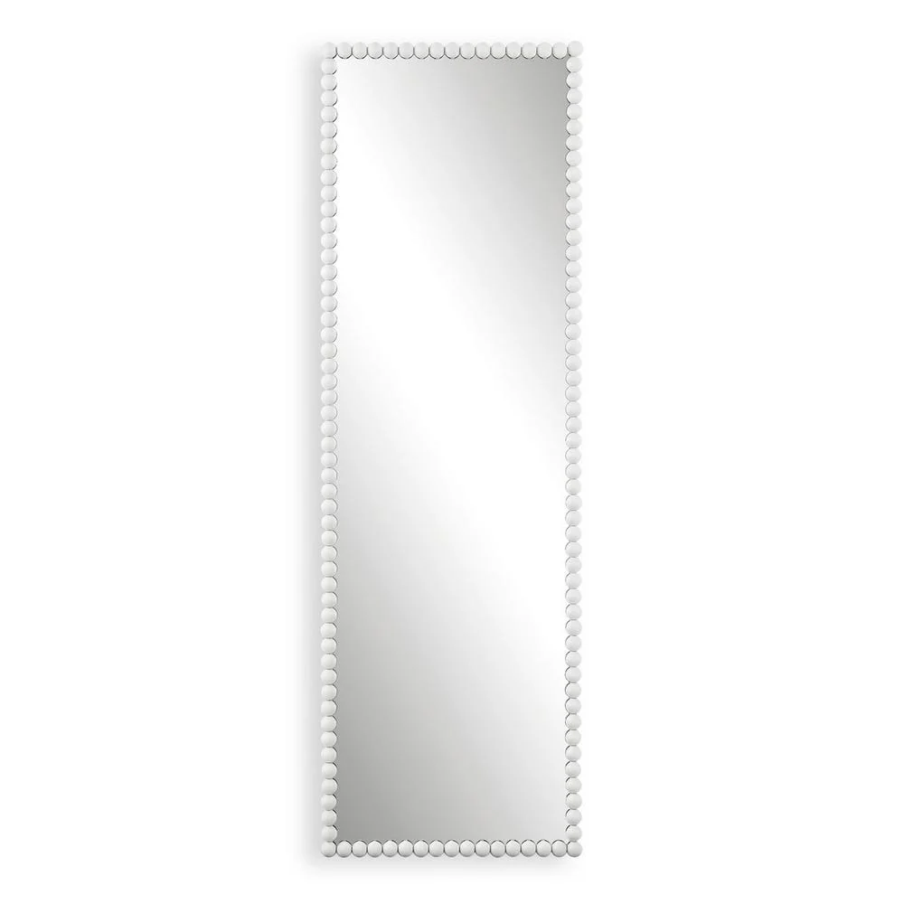 Uttermost Serna Matte White Beaded Tall Mirror - Image 2