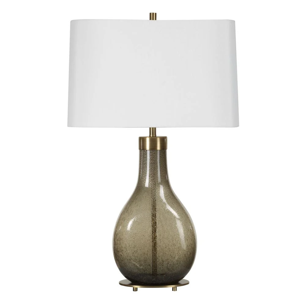 Uttermost Shyla Dark Moss Teardrop Glass Base Table Lamp - Image 7