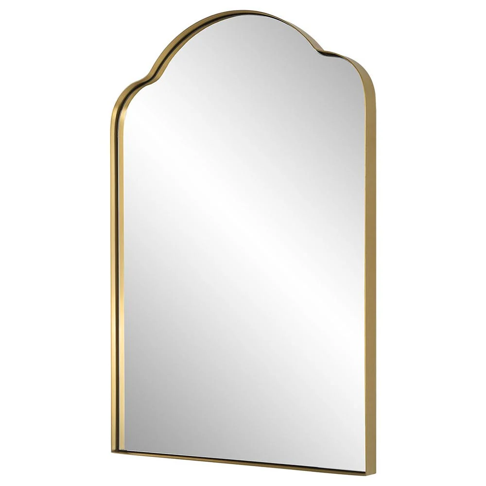 Uttermost Sidney Brushed Brass Arch Mirror - Image 3