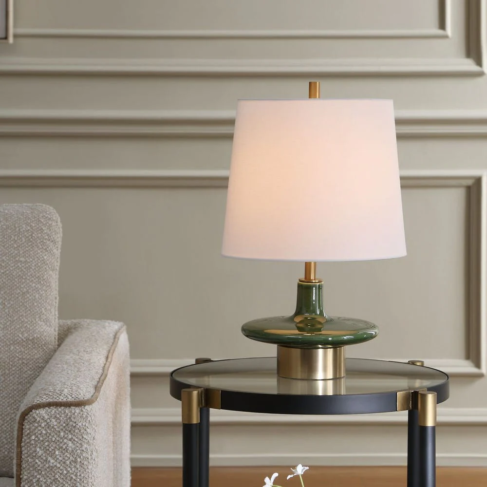 Uttermost Sieler Glossy Moss Green Table Lamp