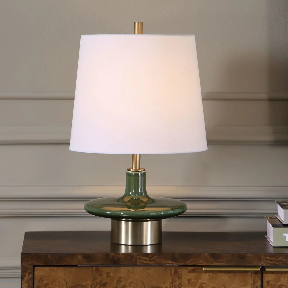Uttermost Sieler Glossy Moss Green Table Lamp - Image 2