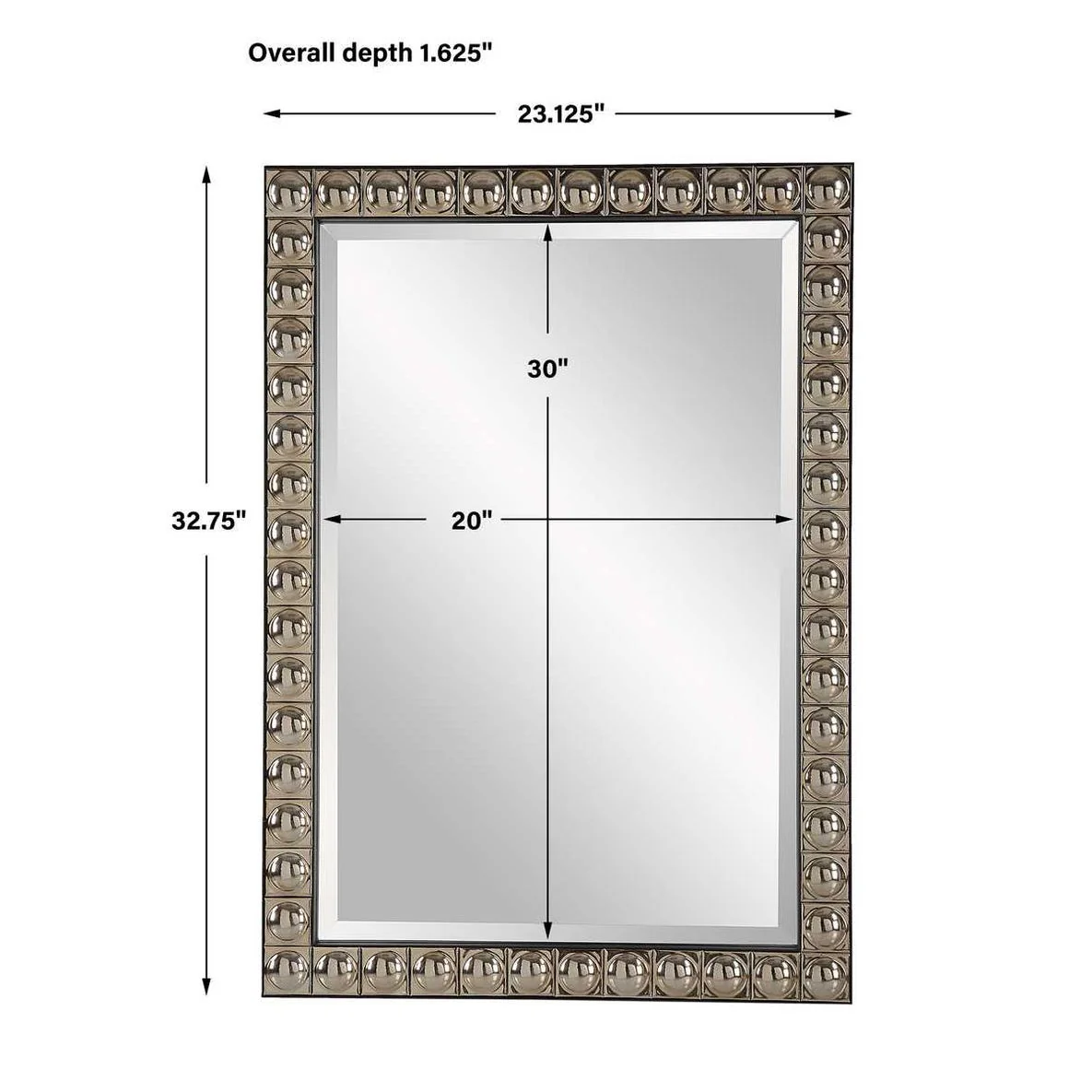 Uttermost Silvio Ceramic Tile Vanity Mirror - Image 6