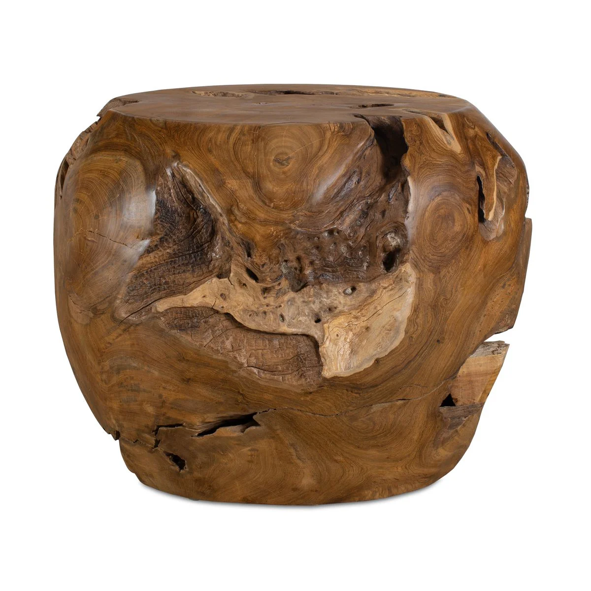 Uttermost Sola Natural Teak Wood Side Table ~ Indoor And Outdoor Use - Image 2