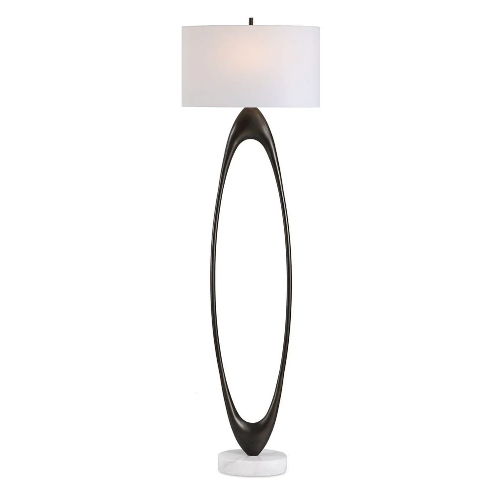 Uttermost Sonic Rich Dark Bronze Open Oval Floor Lamp - Image 3