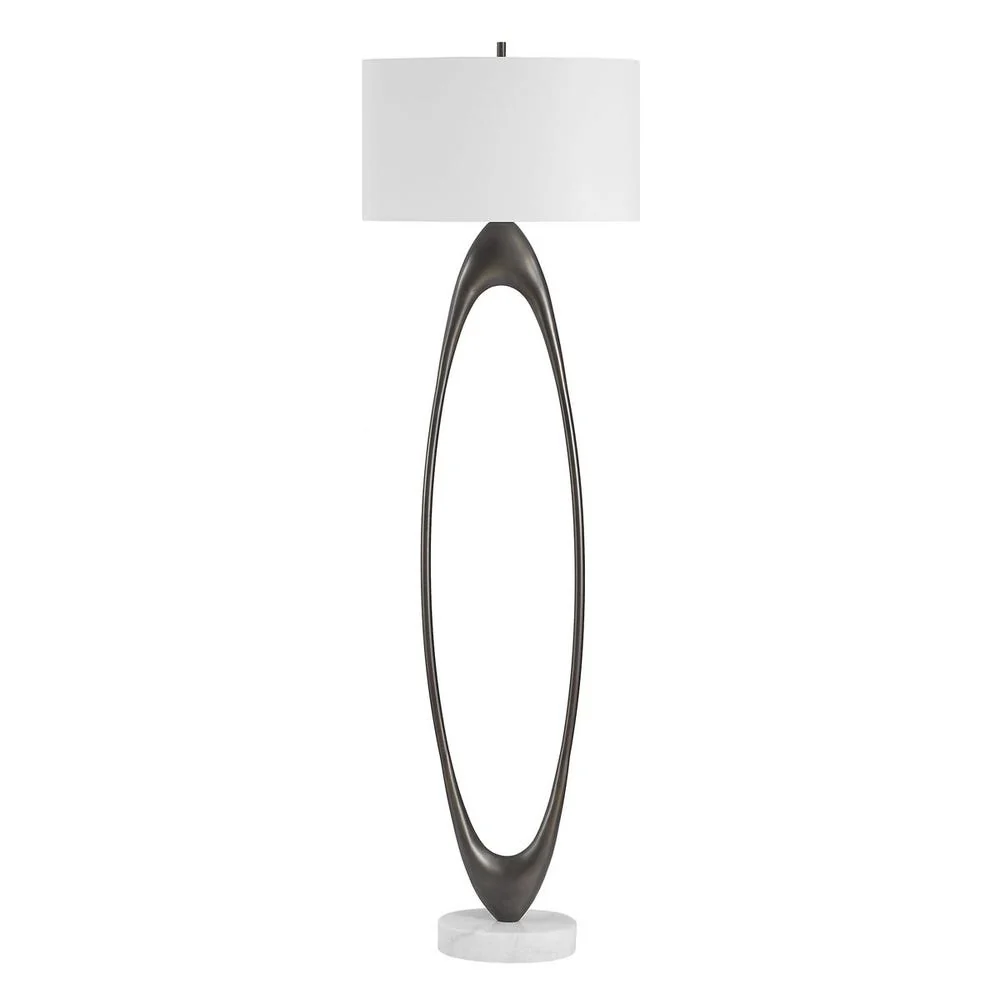 Uttermost Sonic Rich Dark Bronze Open Oval Floor Lamp - Image 4
