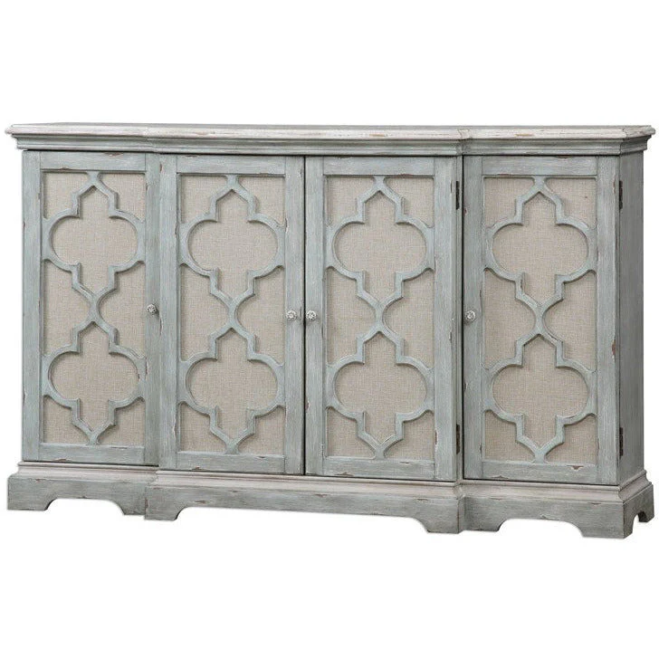 Uttermost Sophie Sea Gray 4 Door Cabinet - Image 5
