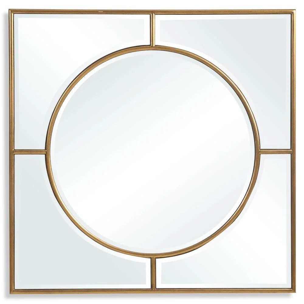 Uttermost Stanford Brushed Gold Square Mirror - Image 3