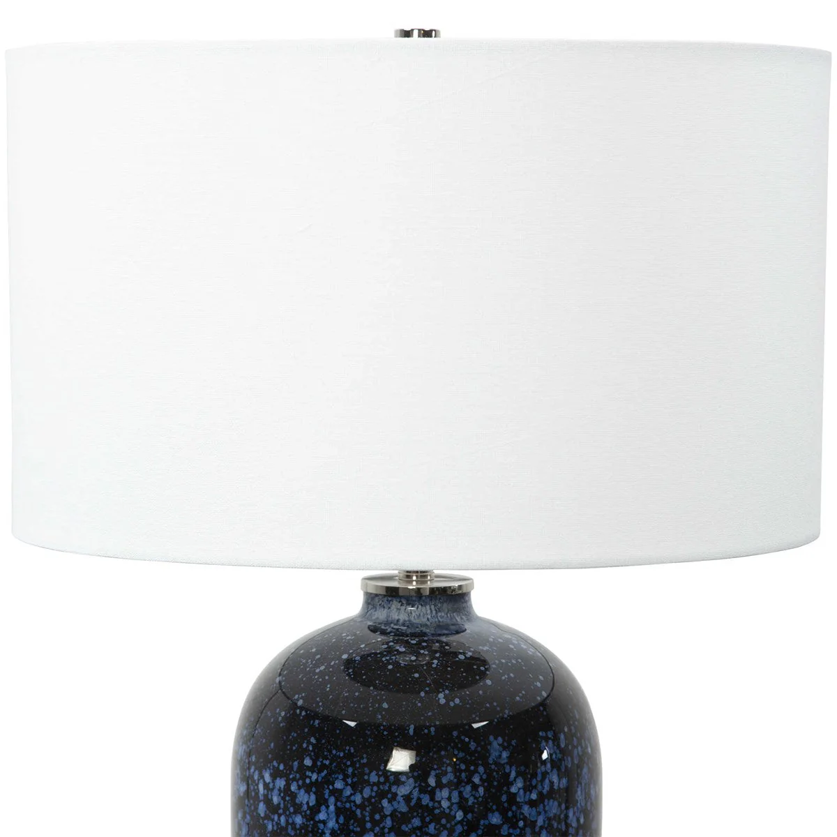 Uttermost Stargazer Cobalt Blue Glass Table Lamp With White Shade - Image 5