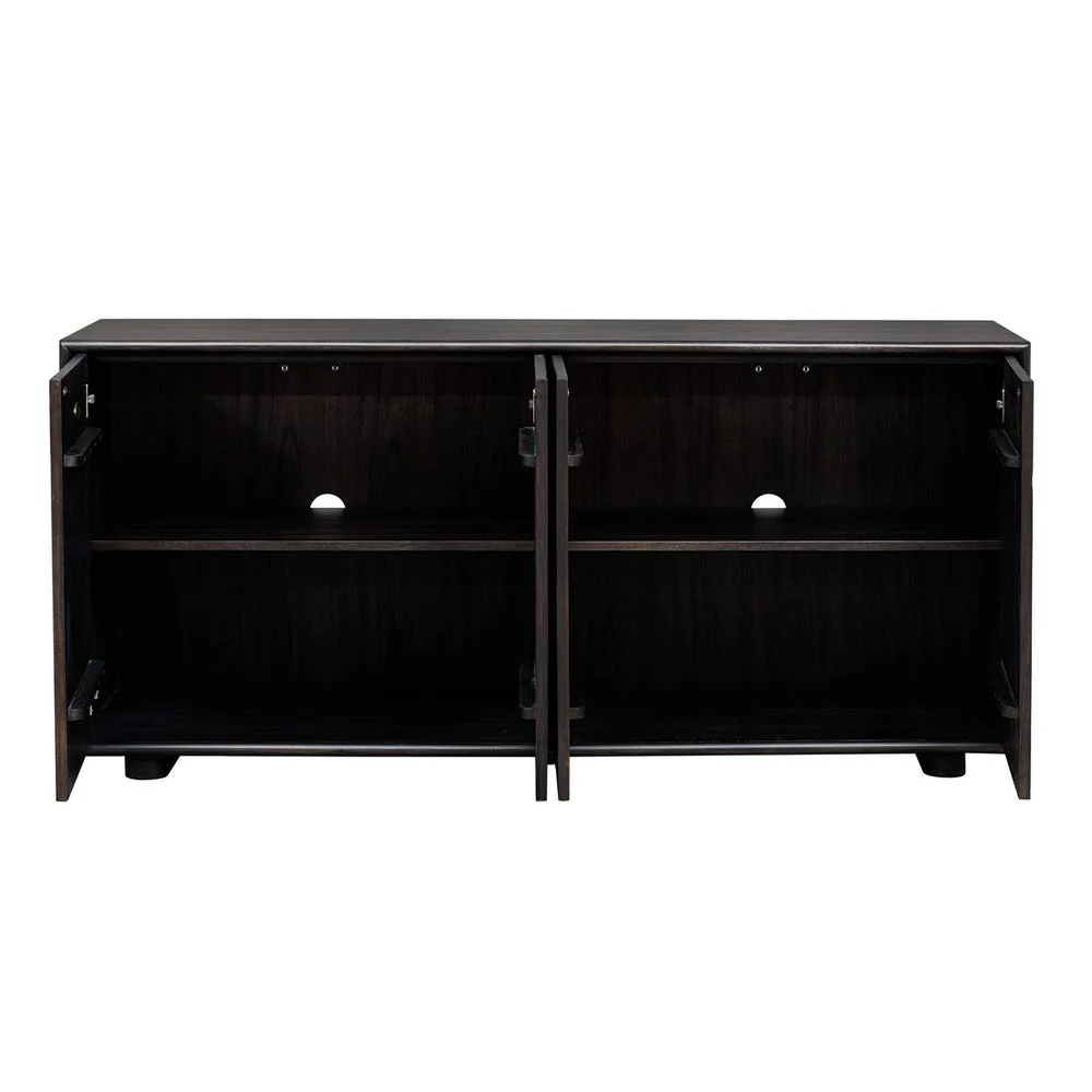 Uttermost Stevenson 4 Door Mindi Ebony Wood Cabinet - Image 5