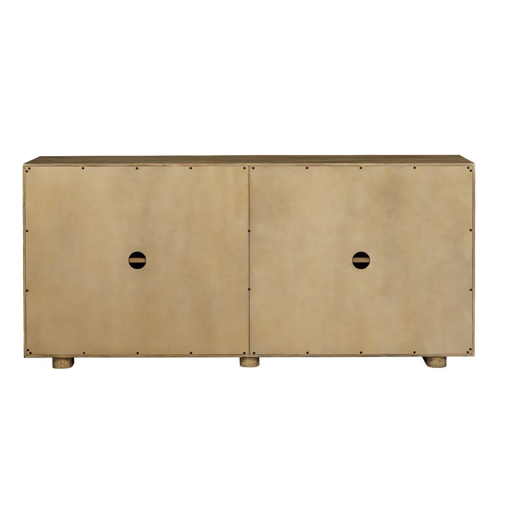 Uttermost Stevenson Four- Door Mindi Natural Finish Cabinet - Image 4