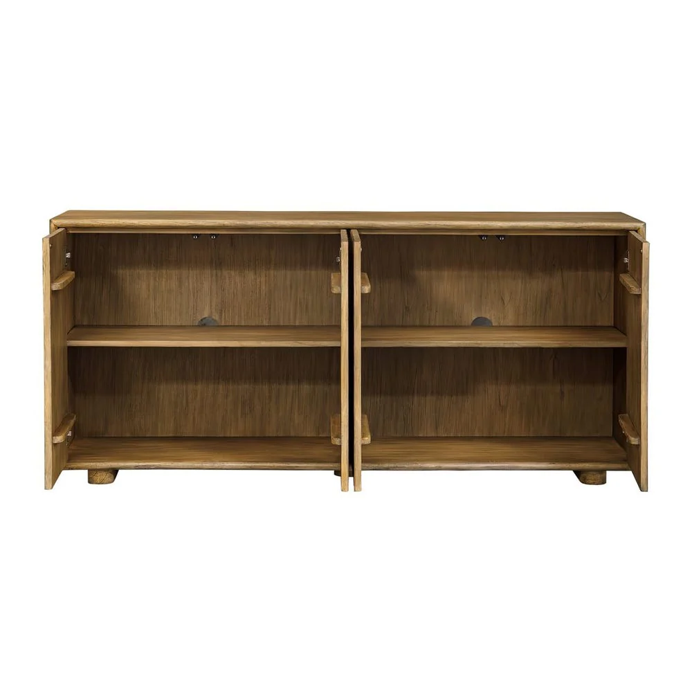 Uttermost Stevenson Four- Door Mindi Natural Finish Cabinet - Image 5