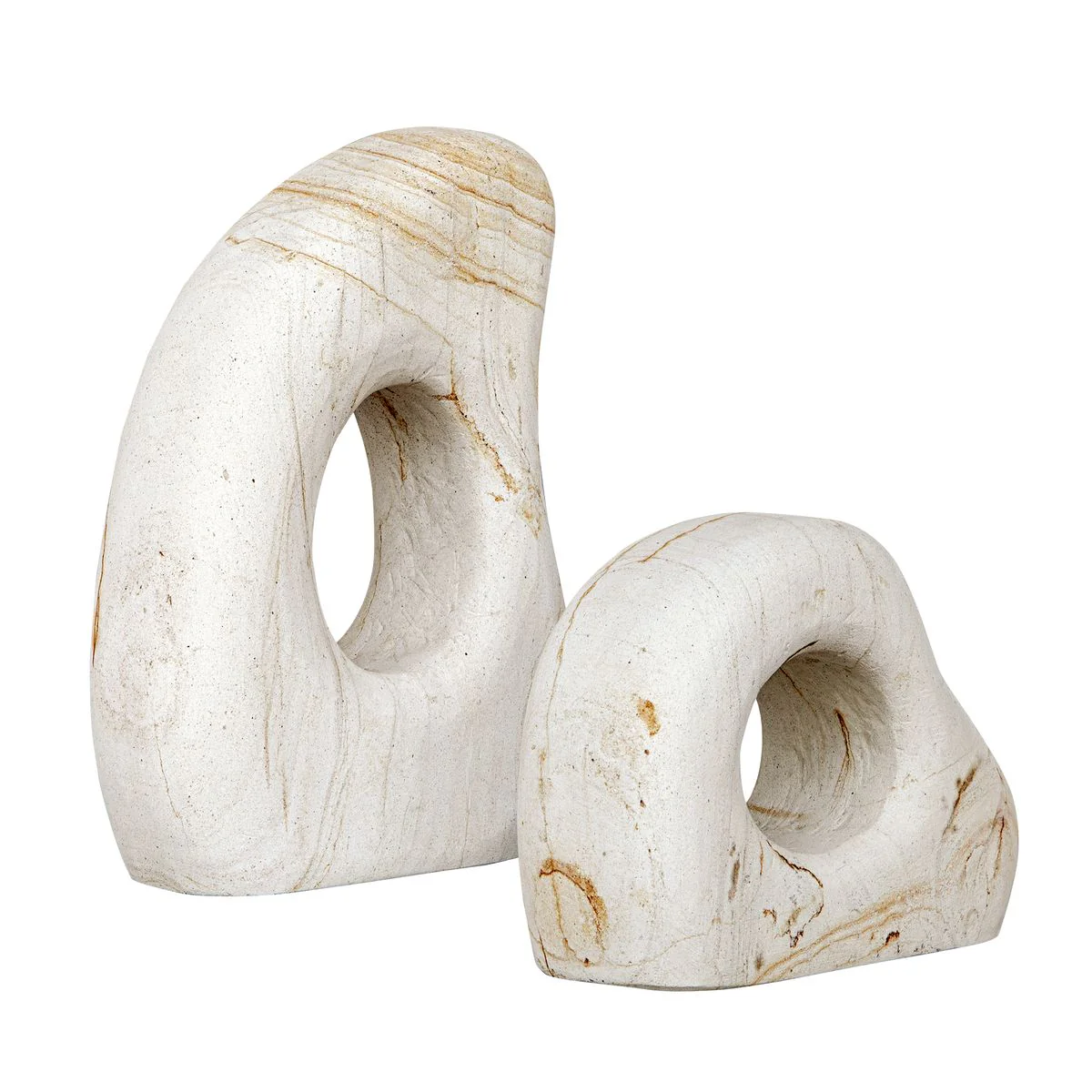 Uttermost Stone Flow Palimanan Set of 2 Stone Sculptures ~ Outdoor And Indoor Use - Image 2