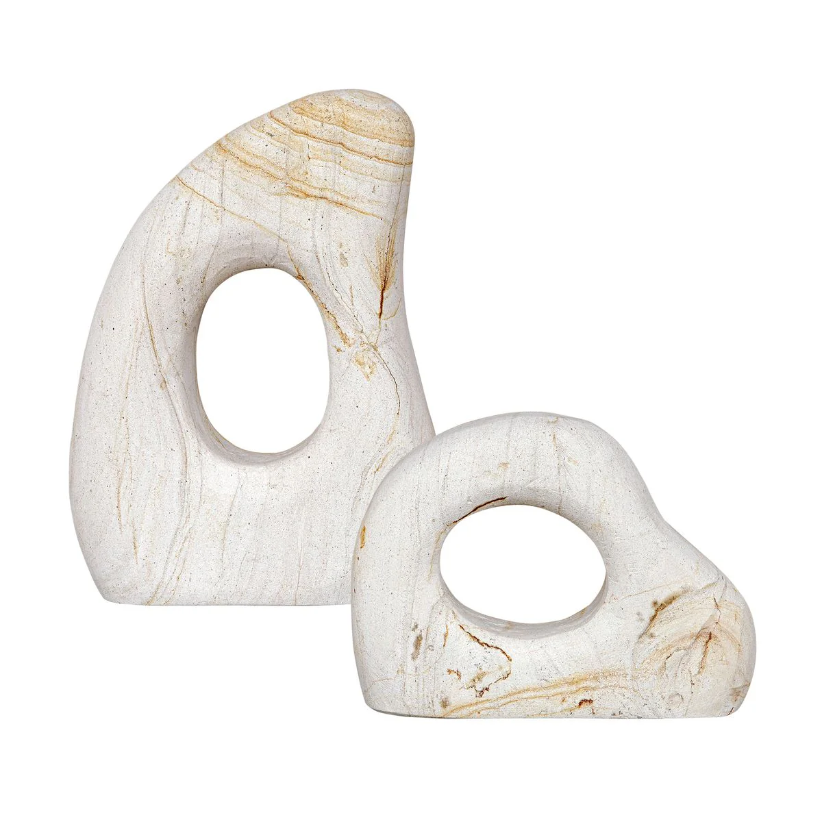 Uttermost Stone Flow Palimanan Set of 2 Stone Sculptures ~ Outdoor And Indoor Use - Image 3