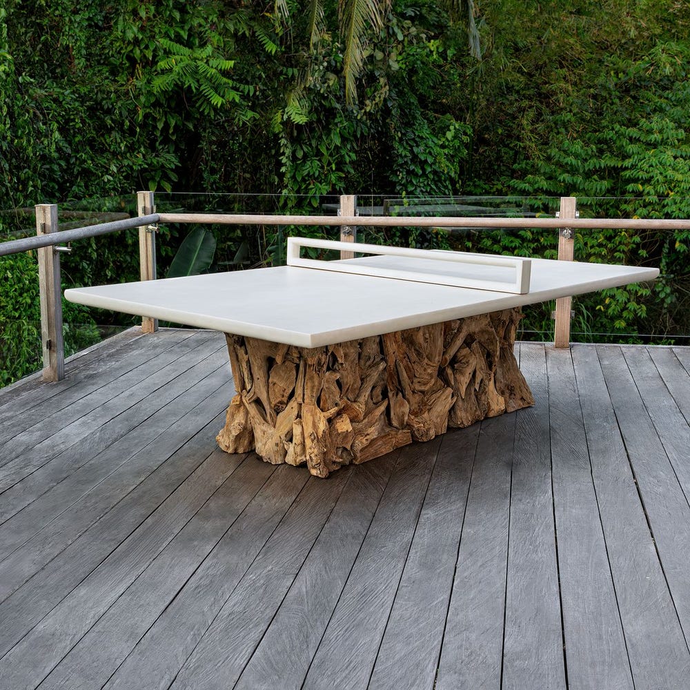 Uttermost Stonewood Ping Pong Dining Table ~ Indoor & Outdoor Use