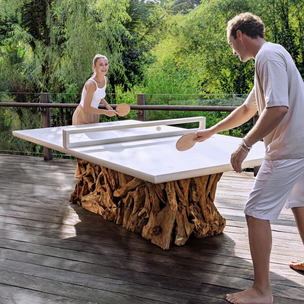 Uttermost Stonewood Ping Pong Dining Table ~ Indoor & Outdoor Use - Image 3