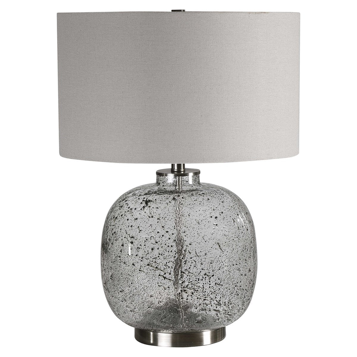 Uttermost Storm Translucent Art Glass Table Lamp With Light Gray Linen Shade - Image 5