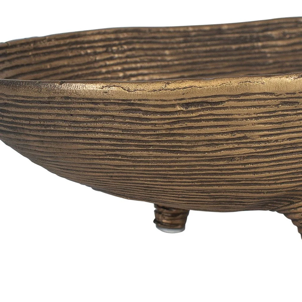 Uttermost Stratum Set of 2 Antique Brass Oval Bowls - Image 8