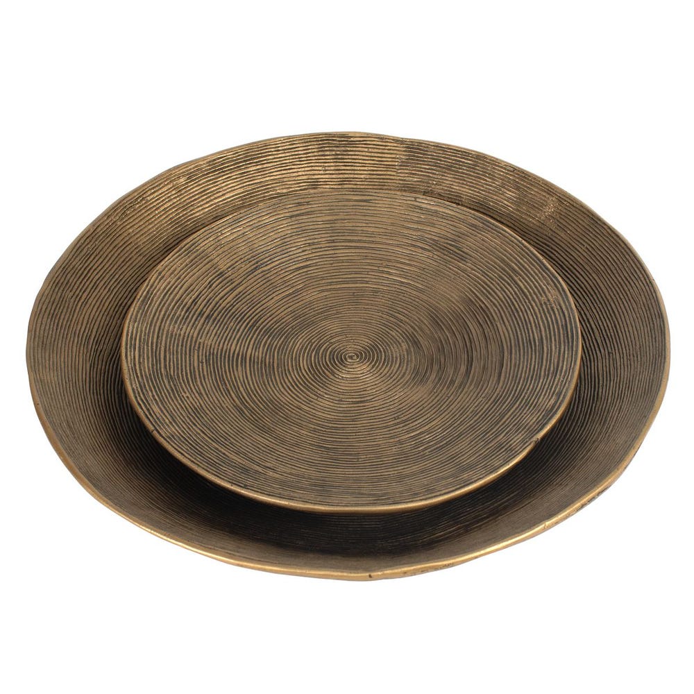 Uttermost Stratum Set of 2 Antique Brass Round Bowls - Image 4