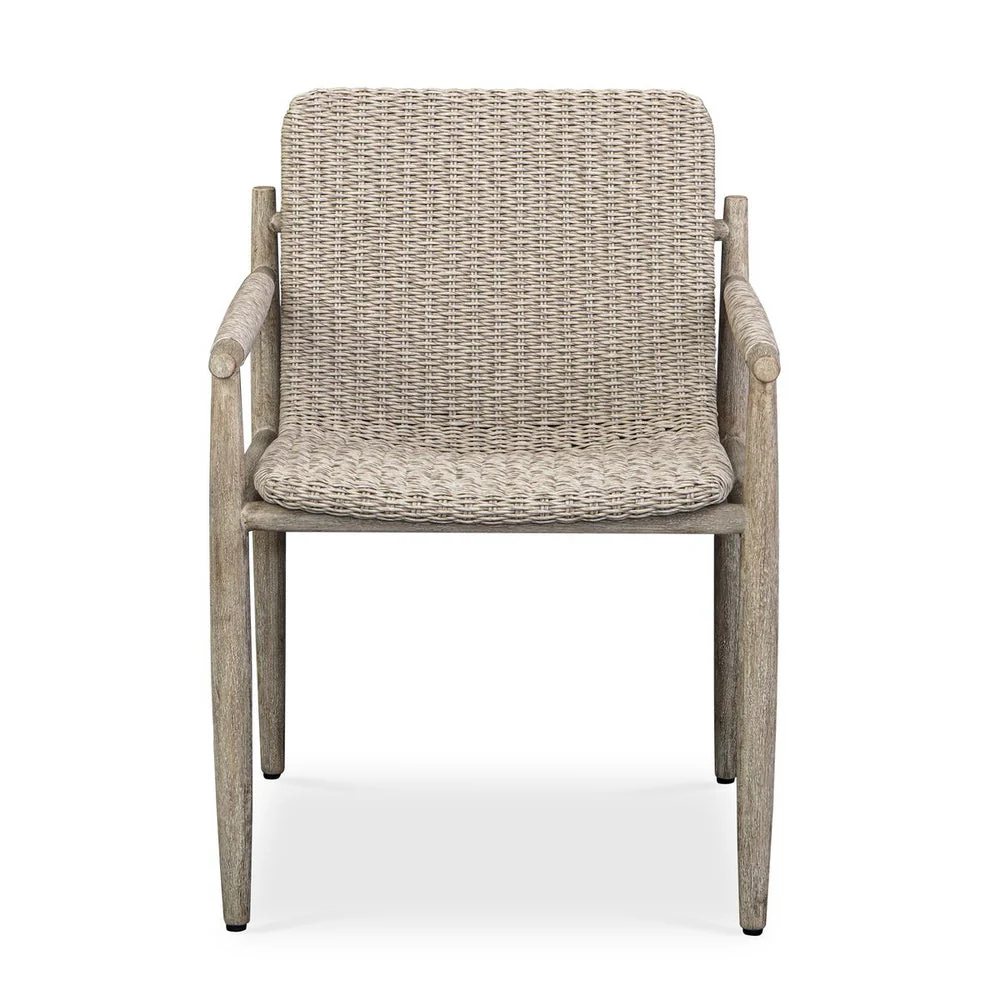 Uttermost Sumba Light Gray All Weather Wicker Outdoor Dining Chair - Image 5