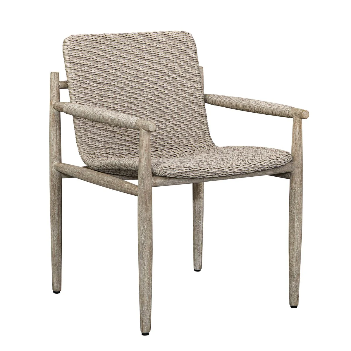 Uttermost Sumba Light Gray All Weather Wicker Outdoor Dining Chair - Image 6