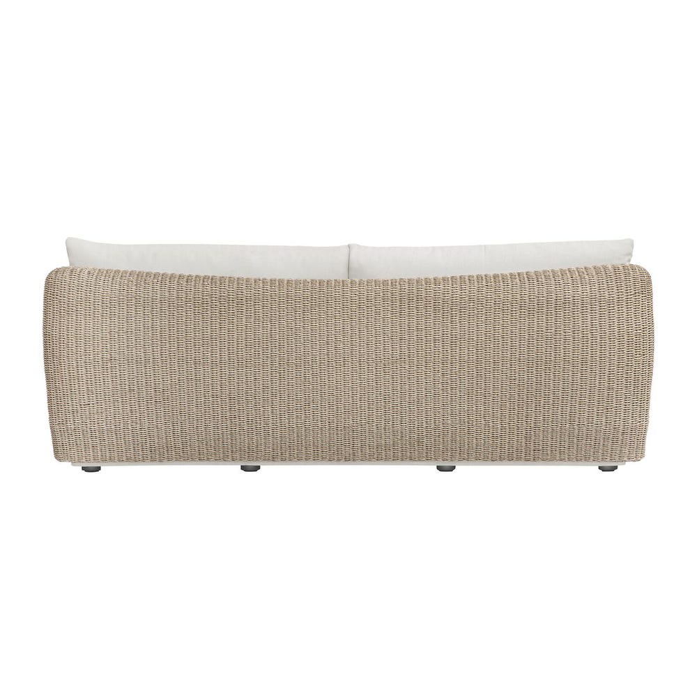 Uttermost Sunset Outdoor Sofa ~ Twisted Oatmeal All- Weather Wicker - Image 10