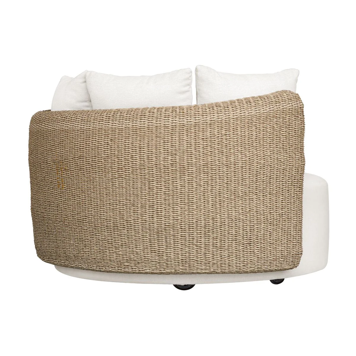 Uttermost Sunset Light Gray All Weather Wicker Outdoor Swivel Day Bed With Oyster White Cushion - Image 6