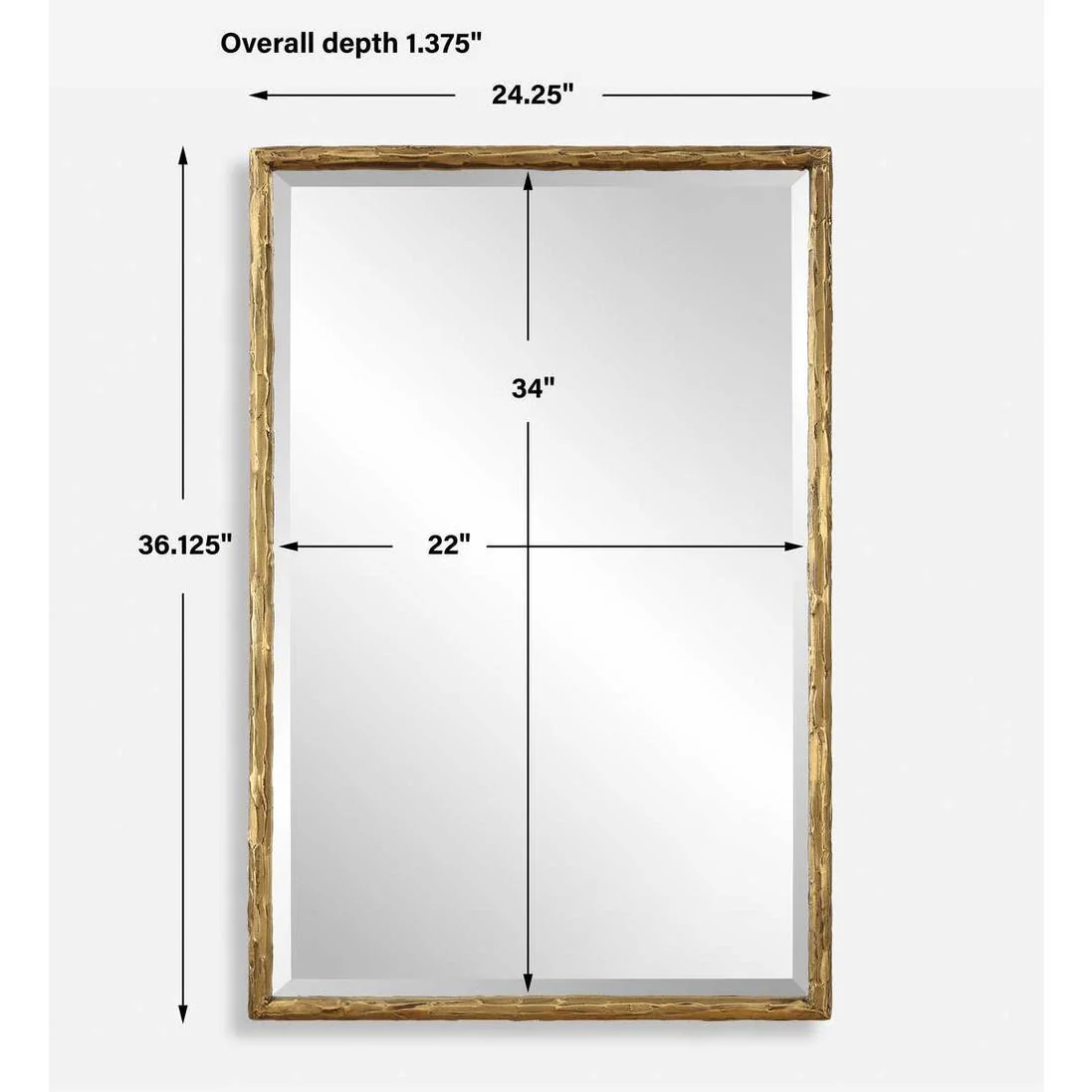 Uttermost Sutton Antique Gold Vanity Mirror - Image 6