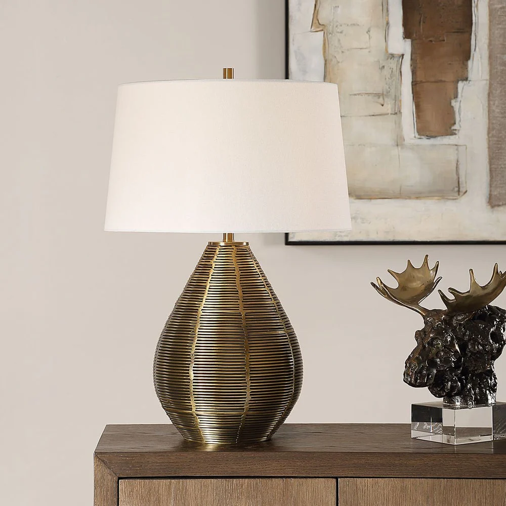 Uttermost Knowles Steel Based Brass Table Lamp