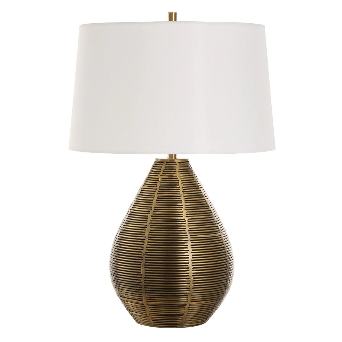 Uttermost Knowles Steel Based Brass Table Lamp - Image 3