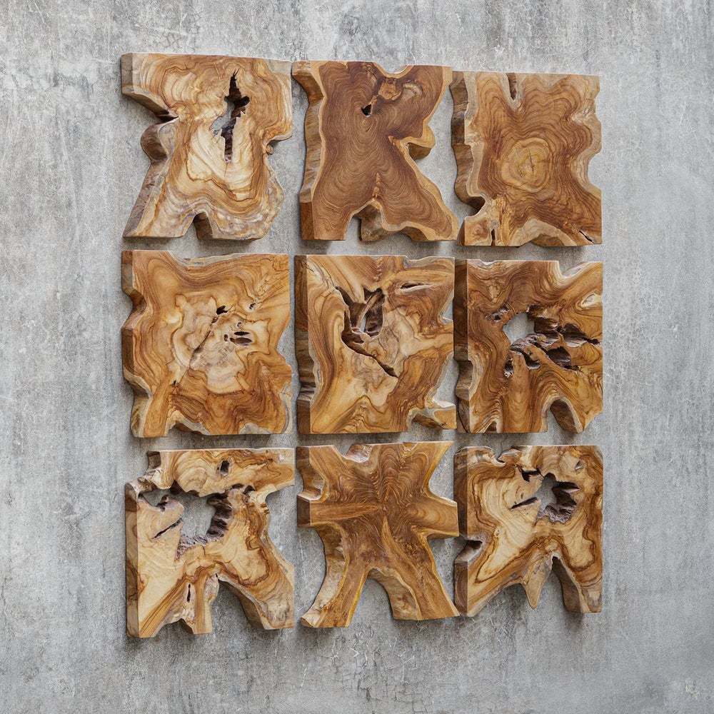 Uttermost Talia Wood Wall Decor ~ Set Of 9