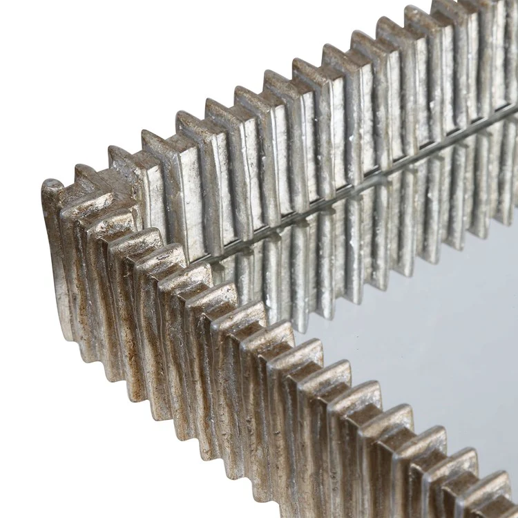 Uttermost Talmage Silver Leaf Mirrored Contemporary Tray - Image 5