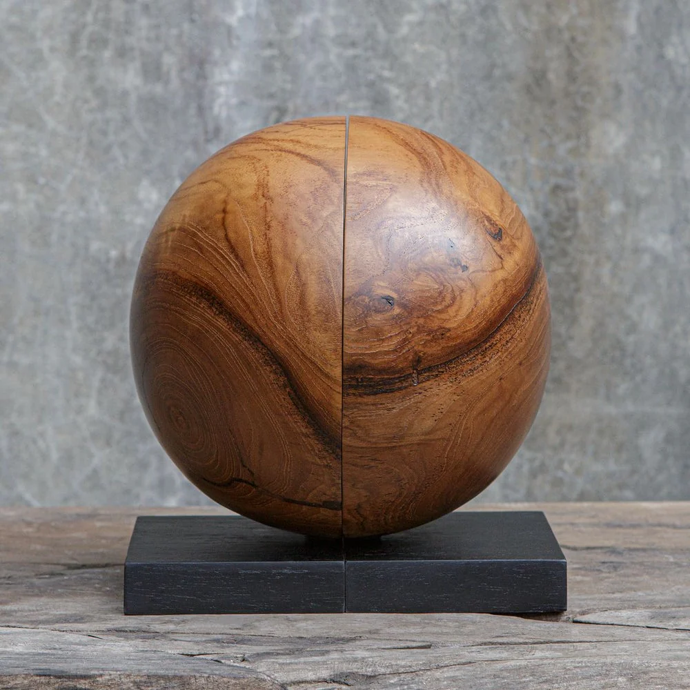 Uttermost Teak And Noir Set Of Two Bookends - Image 2