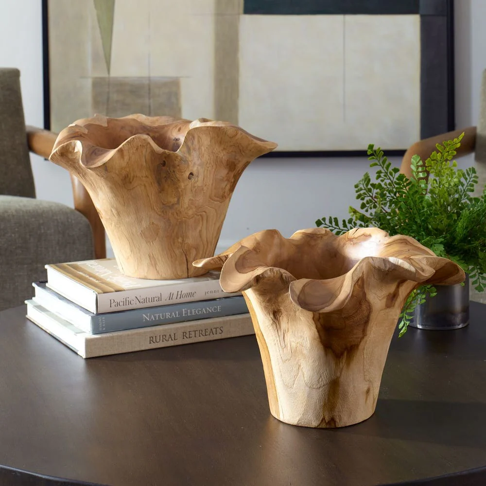 Uttermost Teak Flow Natural Wood Bowl Indoor and Outdoor Use - Image 2