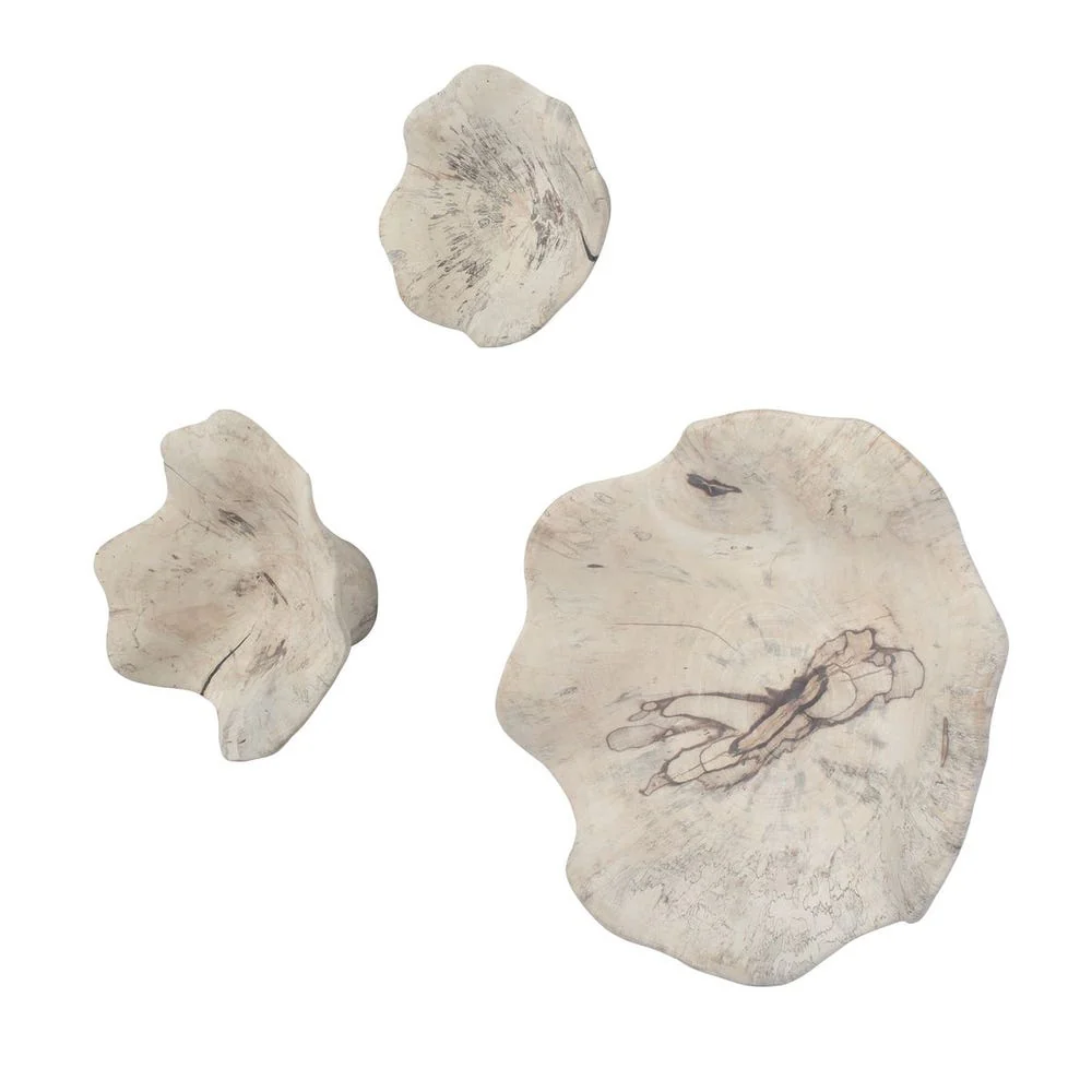 Uttermost Teo Bleached Wood Wall Decor ~ Set Of 3 - Image 2