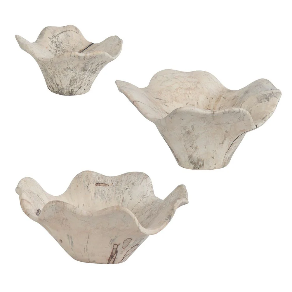 Uttermost Teo Bleached Wood Wall Decor ~ Set Of 3 - Image 3