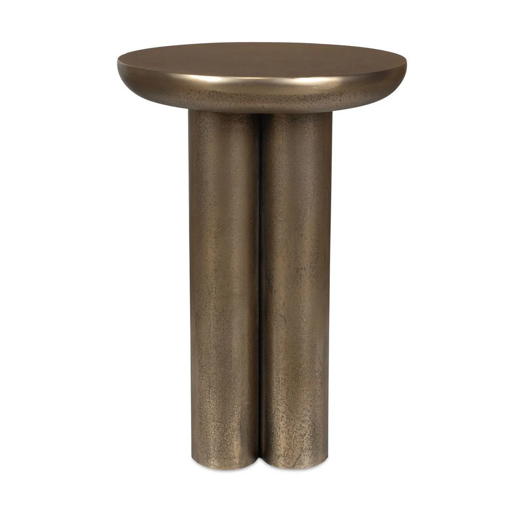 Uttermost Thorp Antiqued Brass Accent Table ~ Indoor And Outdoor Use