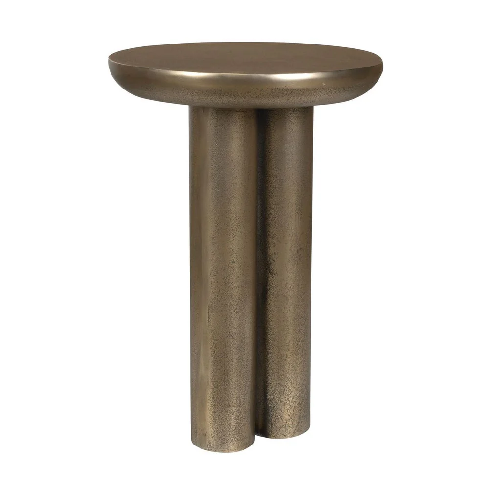 Uttermost Thorp Antiqued Brass Accent Table ~ Indoor And Outdoor Use - Image 2
