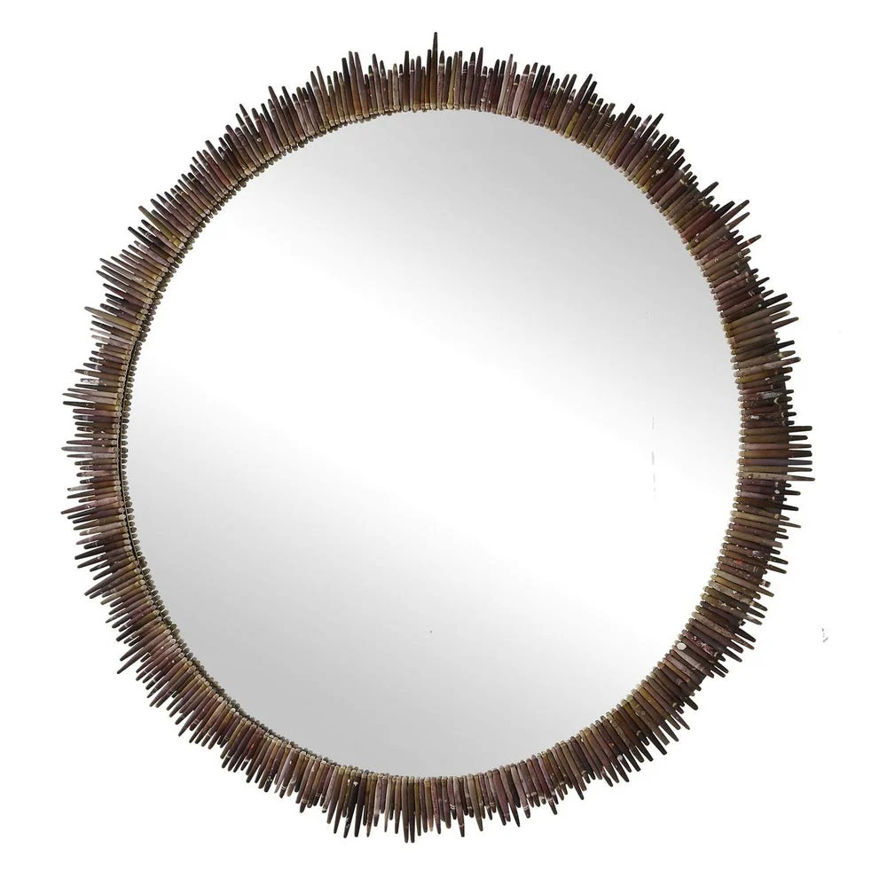 Uttermost Tiger Sea Urchin Round Mirror - Image 3
