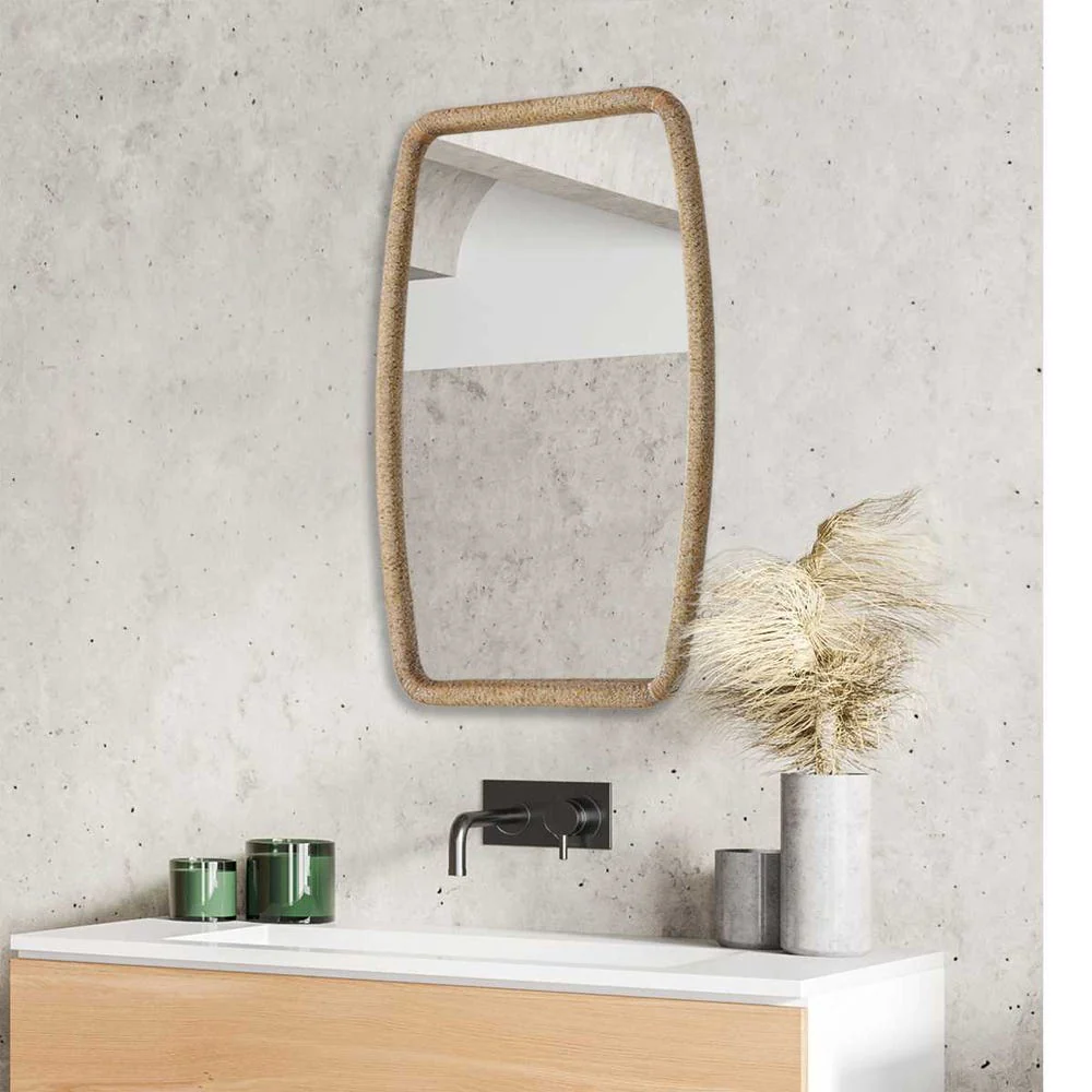 Uttermost Tiki Wooden Wrapped Rattan Mirror - Image 3