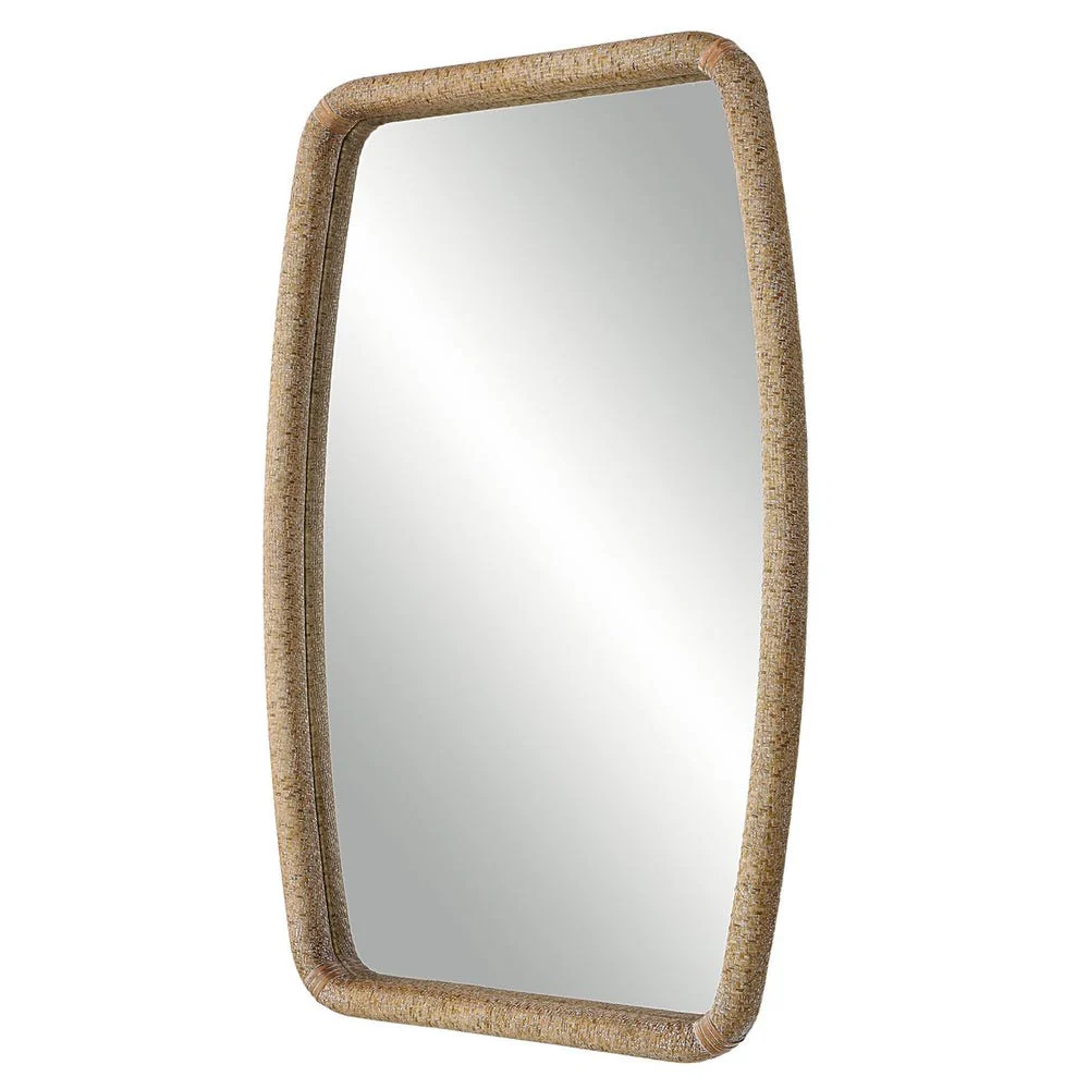 Uttermost Tiki Wooden Wrapped Rattan Mirror - Image 6