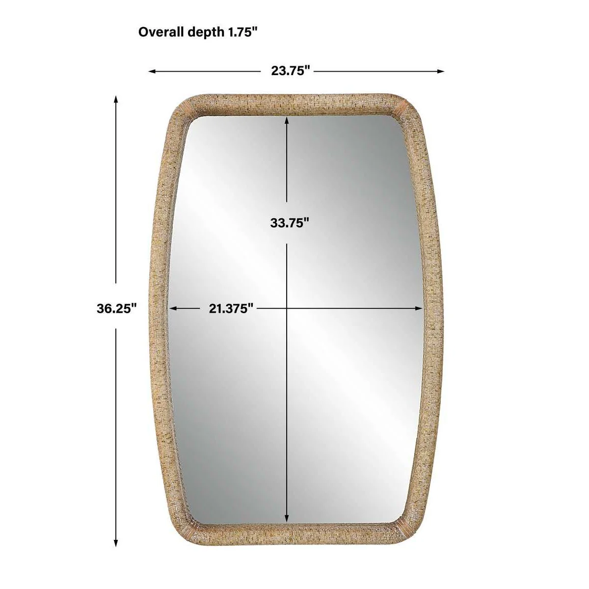 Uttermost Tiki Wooden Wrapped Rattan Mirror - Image 7