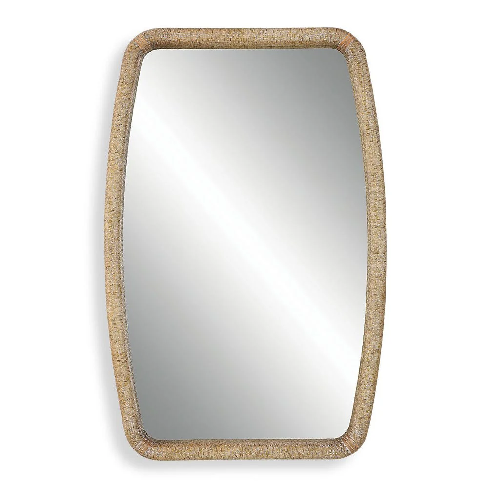 Uttermost Tiki Wooden Wrapped Rattan Mirror - Image 8