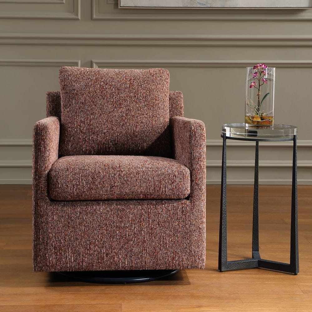 Uttermost Tisdell Upholstered Canyon Swivel Glider Accent Chair - Image 2