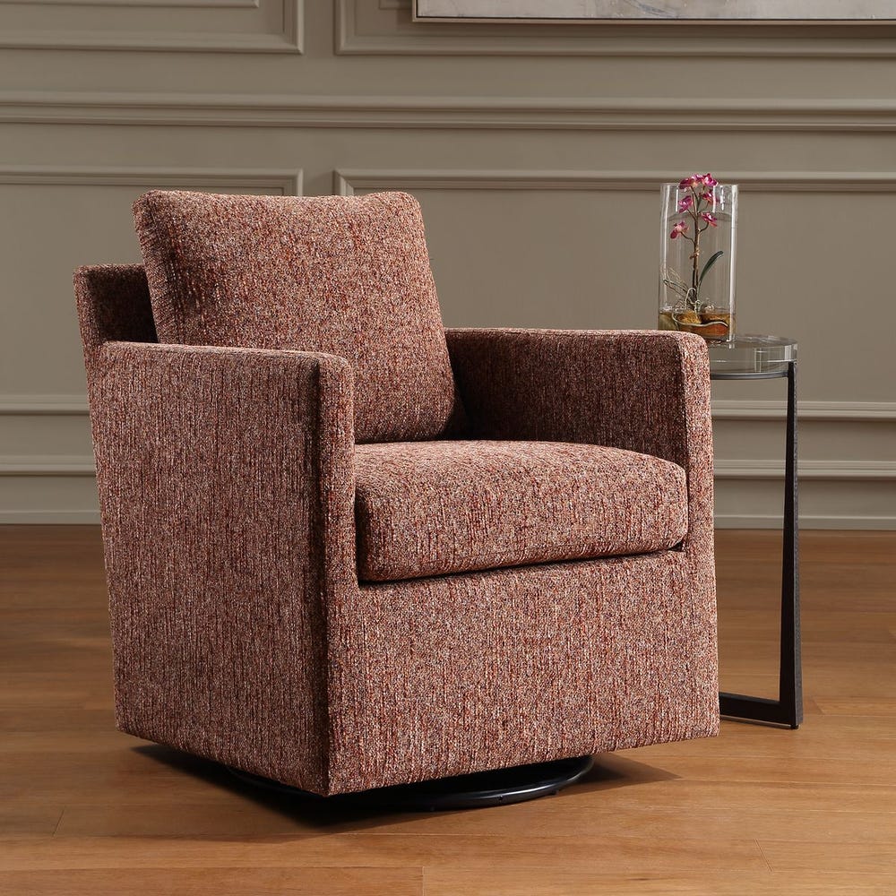 Uttermost Tisdell Upholstered Canyon Swivel Glider Accent Chair - Image 3