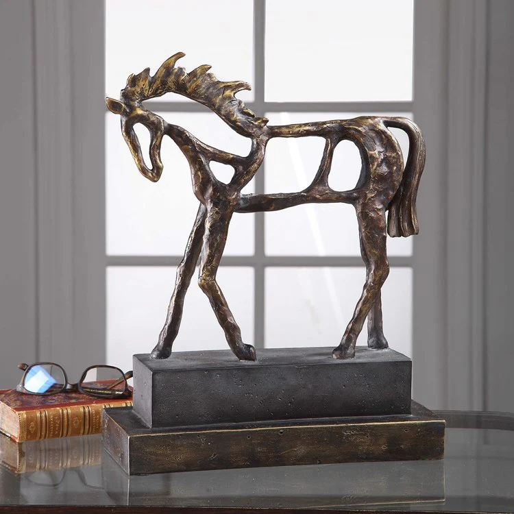 Uttermost Titan Horse Antiqued Bronze Sculpture - Image 3