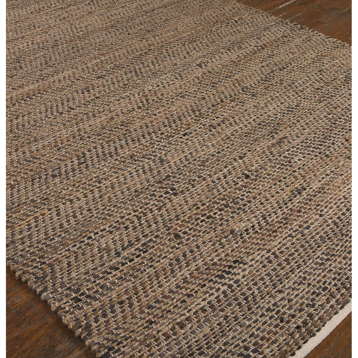 Uttermost Tobais Hand Woven Leather and Natural Hemp Rug ~ 9' x 12' - Image 2