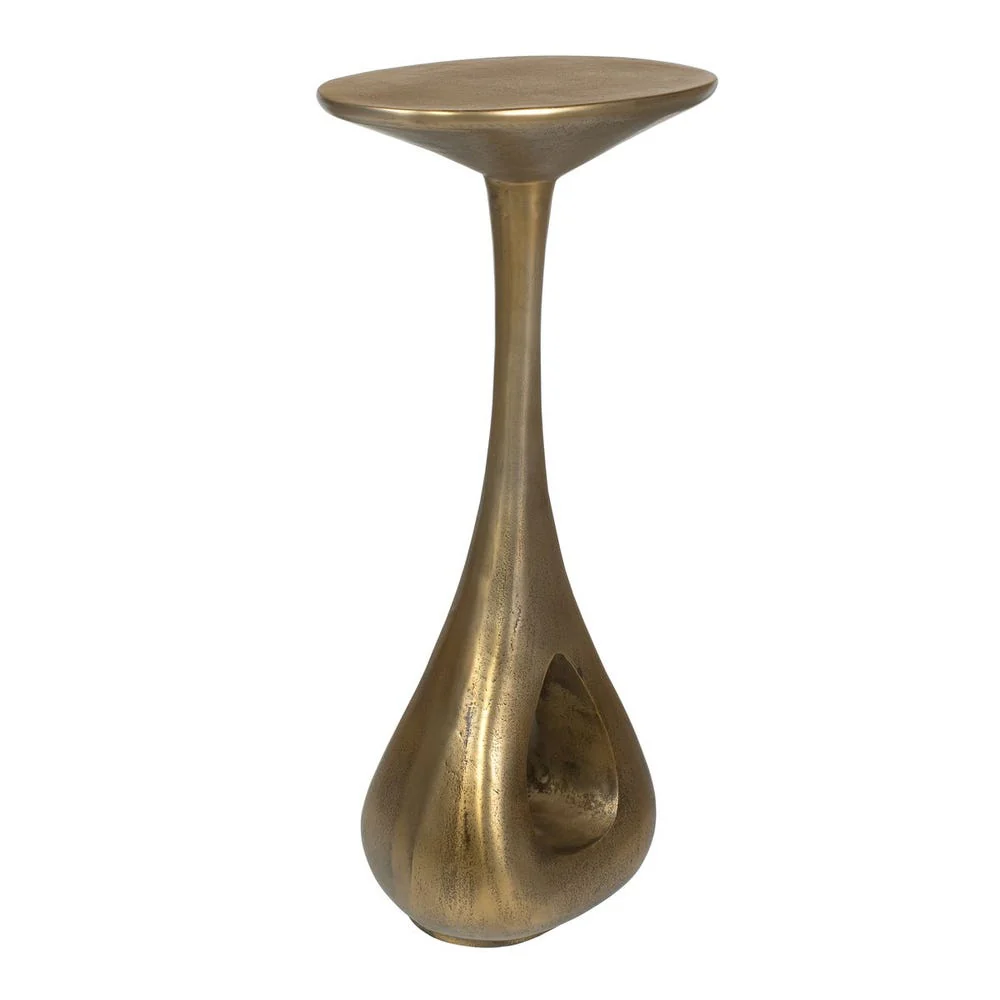 Uttermost Tolstoy Rich Antique Brass Accent Table ~ Indoor & Outdoor Use - Image 3